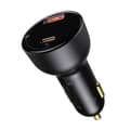 Miniatyrbillede 5 af 11: Biloplader Baseus Superme, USB, USB-C, 100W + USB-C kabel (sort)