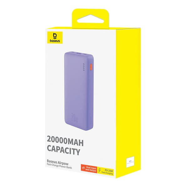Baseus Airpow 20000mAh 20W powerbank (lilla)