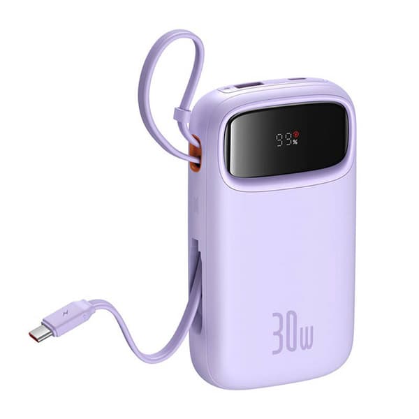 Baseus QPow 2 20000mAh 30W 2xUSB-C powerbank (lilla)
