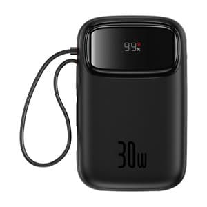 Powerbank Baseus QPow 2 10000mAh 30W 2xUSB-C (sort) Sort