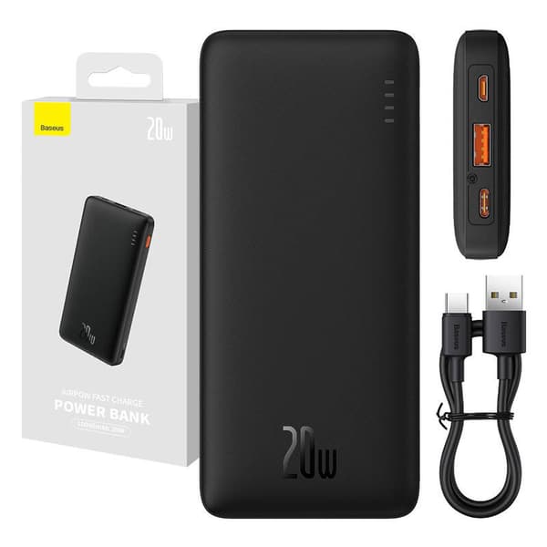 Baseus Airpow 10000mAh 20W powerbank (svart)