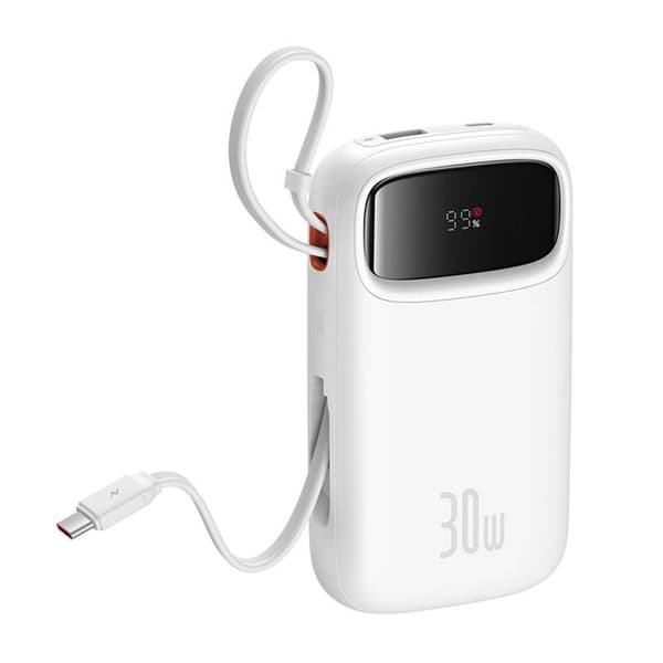Powerbank Baseus QPow 2 20000mAh 30W 2xUSB-C (hvid)