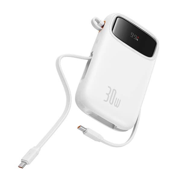 Powerbank Baseus QPow 2 20000mAh 30W 2xUSB-C (hvid)