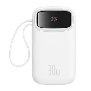 Powerbank Baseus QPow 2 20000mAh 30W 2xUSB-C (hvid) Hvid