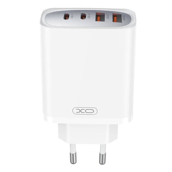 Väggladdare XO CE22, 45W, GaN, 2x USB-C, 2x USB-A