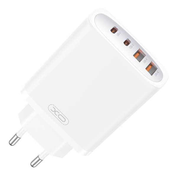 Väggladdare XO CE22, 45W, GaN, 2x USB-C, 2x USB-A