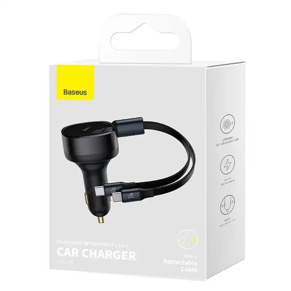 Billader Baseus Nytelse med kabel USB-C, 33W (svart)