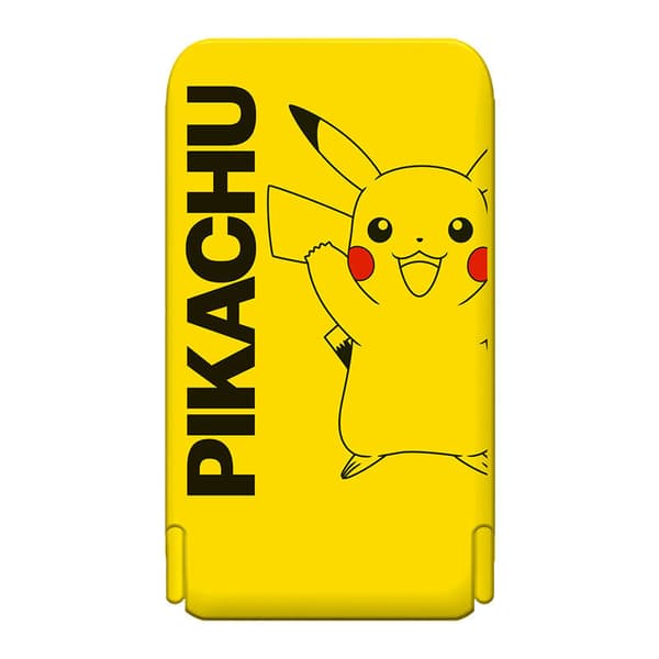 Magnetisk powerbank OTL 5000 mAh, USB-C 15W, Pokemon Pikatchu med stativ (gul)