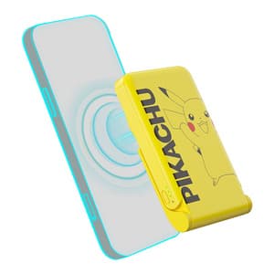 Magnetisk powerbank OTL 5000 mAh, USB-C 15W, Pokemon Pikatchu med stativ (gul) Gult