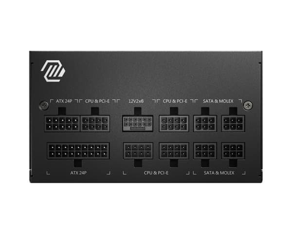 MSI MAG A750GL PCIE5 nätaggregat 750 W 20+4 stift ATX ATX Svart