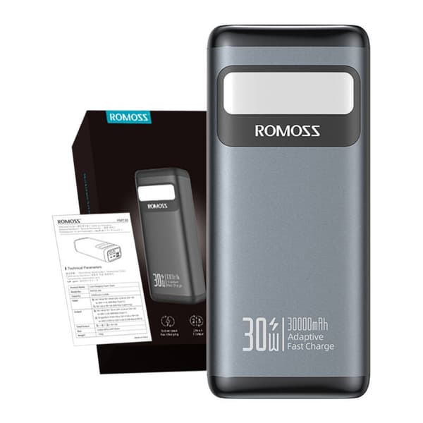 Powerbank PMT30 Romoss 30000mAh 30W (svart)
