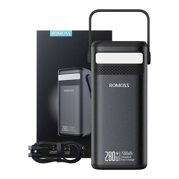 Powerbank Romoss PMT75-DC 75000mAh 280W , 240Wh (svart)