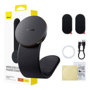 Trådløs opladning til bilholder Baseus C02 Pro Series Sort