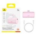 Miniatyrbillede 7 af 7: Powerbank OS-Baseus Compact IP 5000mAh 20W (pink)
