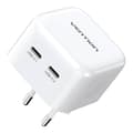 Miniatyrbilde 3 av 3: Vensjon FBPW0-EU USB(C+C) GaN (35W/35W) nettlader (hvit)
