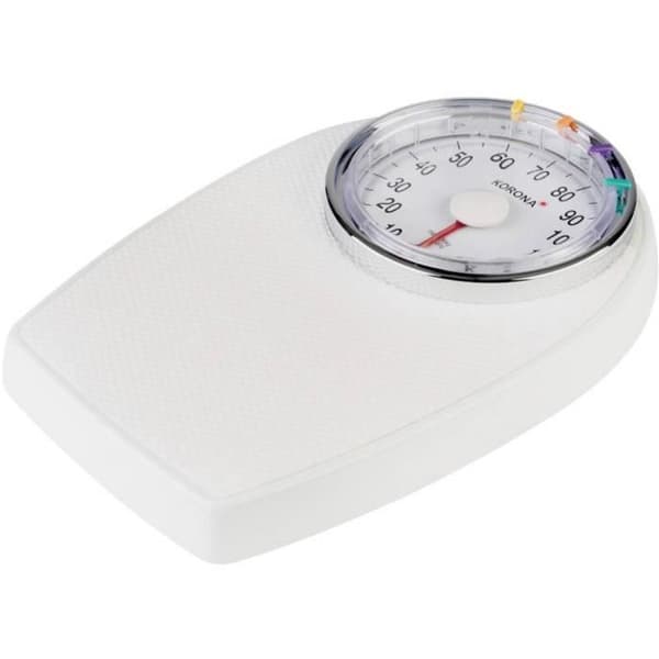 Mekanisk våg - Korona - Hugo - Vit - Kapacitet 136 kg - Analogisk