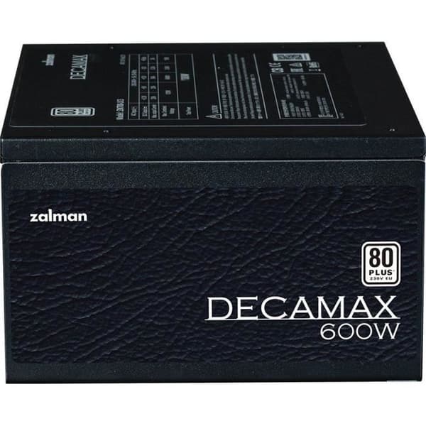 PC Strömförsörjning - ZALMAN - DecaMax 600W - 80+ - Icke-modulär - 120 mm fläkt - Svart