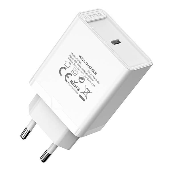 Vention FAIW0-EU USB-C 30W vegglader (hvit)