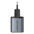 Miniatyrbillede 3 af 4: GaN Vention USB-C + USB-A 30W oplader (grå)