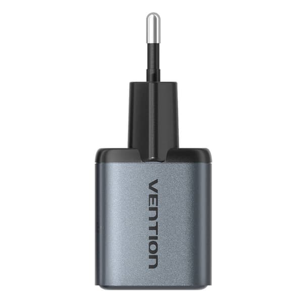 GaN Vention USB-C + USB-A 30W oplader (grå)