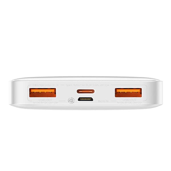 Powerbank Baseus Bipow 10000mAh, 20W (hvit)