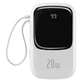 Miniatyrbilde 3 av 8: Powerbank Baseus Qpow PRO med Lightning-kabel, USB-C-port og USB 20000mAh, 20W (hvit)