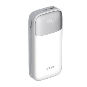 Powerbank LDNIO PQ20 22,5W 20000mAh USB-C, lightning (biły)
