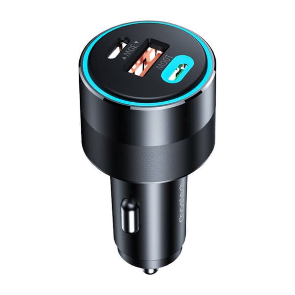 Choetech TC0011 biloplader 130W 2x USB C 1x USB A (sort)
