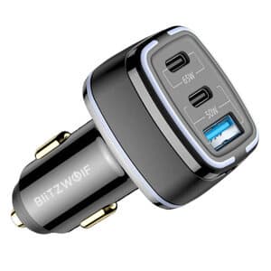 BlitzWolf BW-BC4 115W 3-porttinen USB PD autolaturi