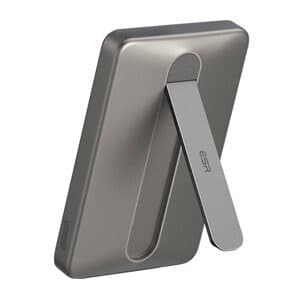 ESR Qi2 MagSlim 5000 mAh magnetisk powerbank med stativ (sand)
