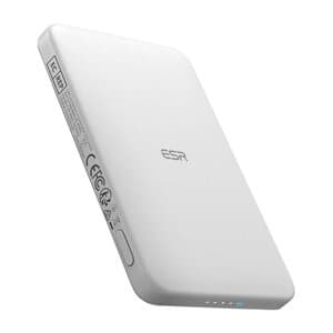 ESR Qi2 MagSlim 5000 mAh magnetisk powerbank (hvit)