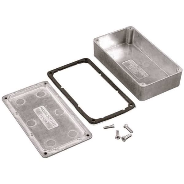 Universell kapsling - Hammond Electronics - 1550WNBK - Svart aluminium - 250 x 250 x 100 mm - 1 st.