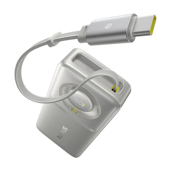 Powerbank Baseus OS Free2Pull 10000mAh 30W +kabel (grå)