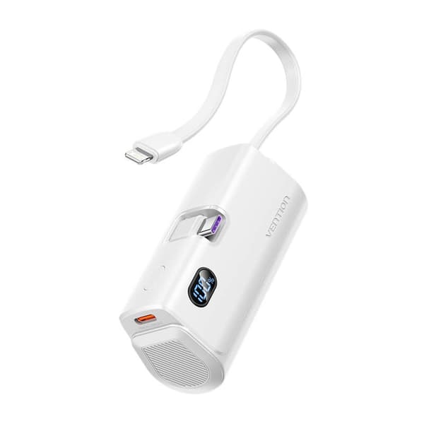 Powerbank Vention LED-skjerm 4800mAh 22,5W FHQW0 (hvit)