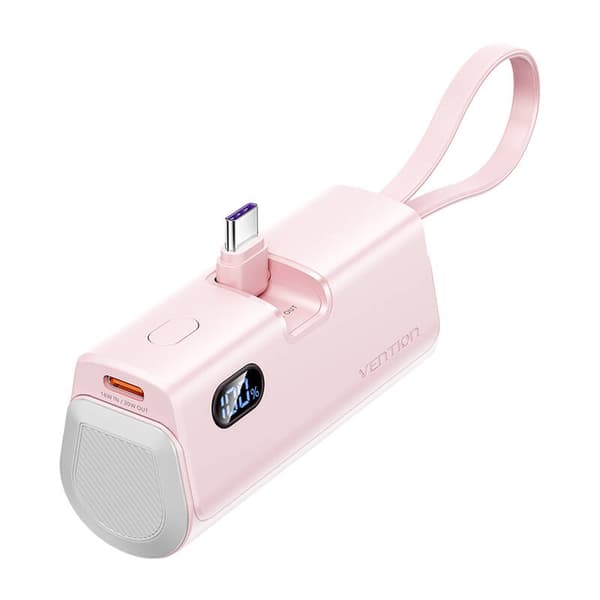 Powerbank Vention LED-skærm 4800mAh 22,5W FHQP0 (pink)