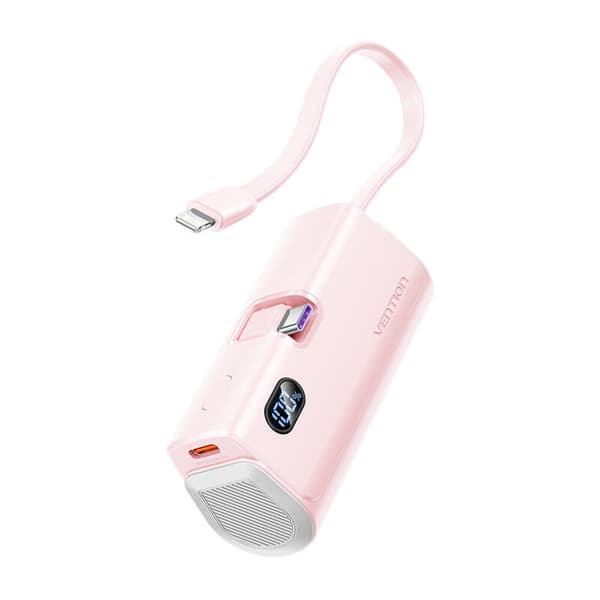 Powerbank Vention LED-skærm 4800mAh 22,5W FHQP0 (pink)