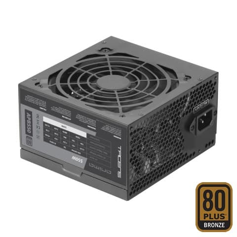 Tacens APB550B nätaggregat 550 W 20+4-pin ATX ATX Svart Svart