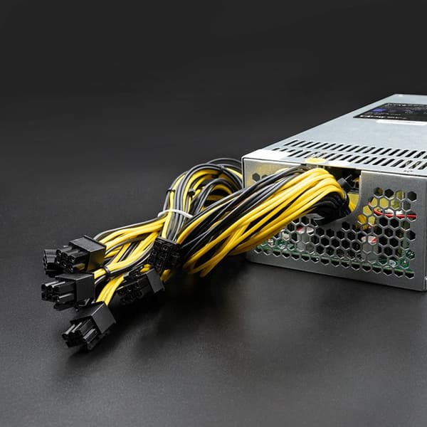 Qoltec 50177 PCI-E strømforsyning Smart 1600W | 80 Plus Gold - Data mining