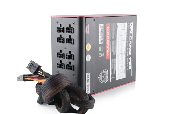 Modecom Volcano strømforsyning 750 W 20+4 pin ATX ATX Sort, Rød