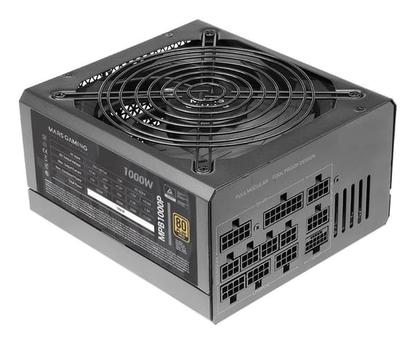 Mars Gaming MPB1000P strømforsyning 1000 W 24-bens ATX ATX Sort