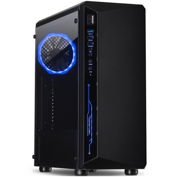Inter-Tech C-3 Saphir Tower Black Svart