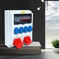 Miniatyrbillede 2 af 4: Elektrisk Afbryder Stikdåse Fordelingsboks, IP44 Beskyttelse, Flere Stik, Vægmonteret Design