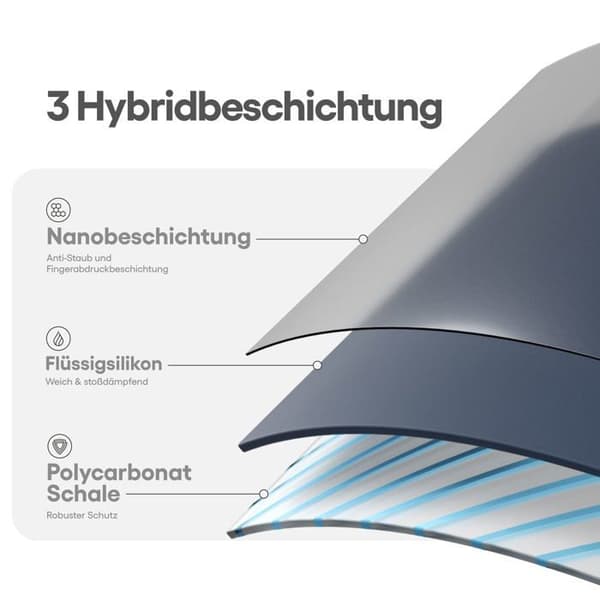 Keybudz fodraltillbehör - AP3S2MBLU - Hybridfodral för AirPods 3 med nyckelring Kompatibel med AirPod Pro (blå)