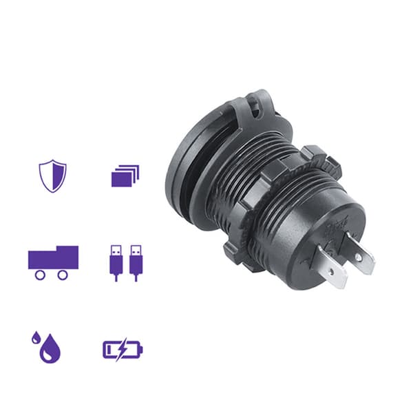 INF Hurtigopladende biloplader med voltmeter