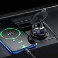 Miniatyrbillede 4 af 5: INF Hurtigopladende biloplader med spændingsdisplay Blå