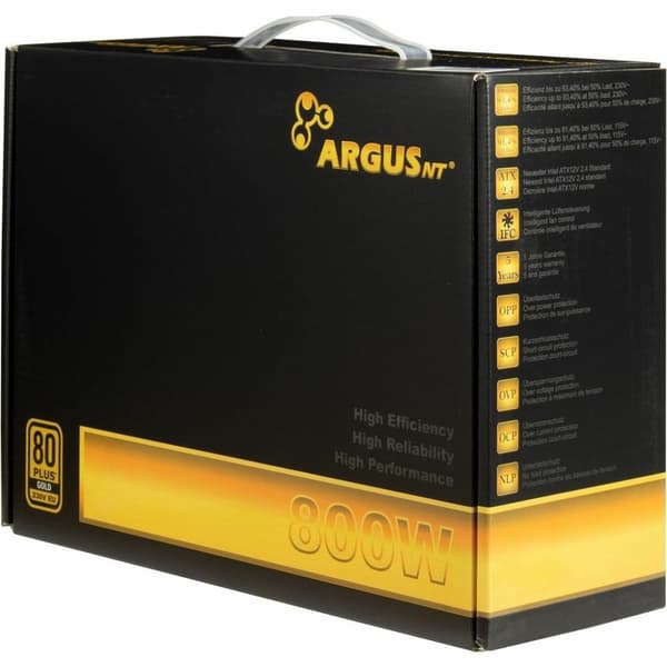 Inter-Tech ArgusNT GPS-800 strømforsyning 800 W 20+4-pin ATX ATX Sort