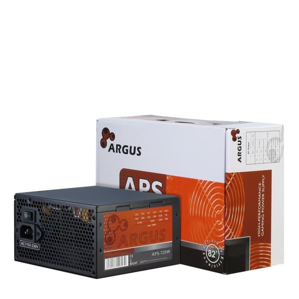 Inter-Tech Argus APS strømforsyning 720 W 20+4 pin ATX ATX Sort Sort