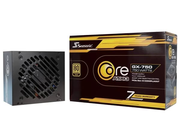 Strømforsyning 850W Core SRP-CGX851-A5A32SF ATX 3.1 80+ Guld Sort