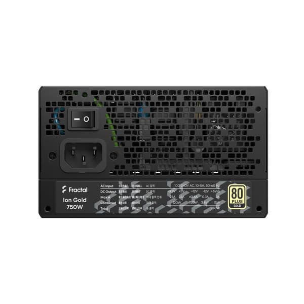 Fractal Design Ion+ 750W Gold strømforsyning 24-bens ATX ATX Sort