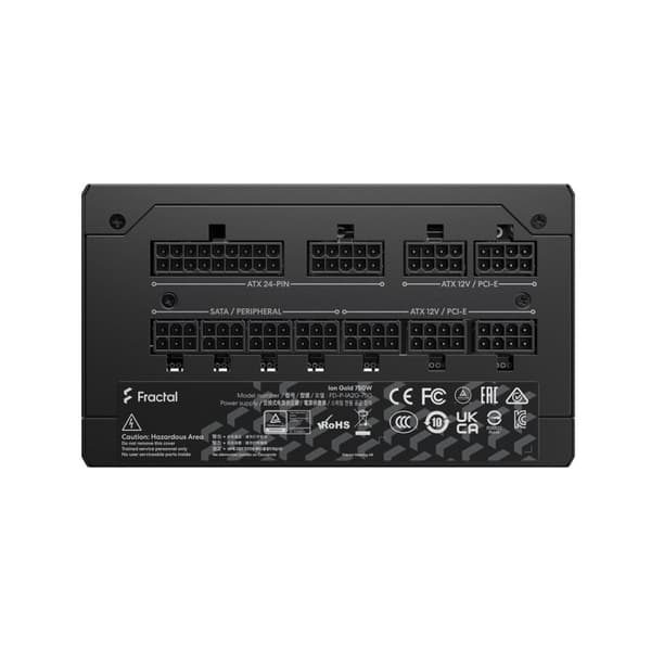 Fractal Design Ion+ 750W Gold strømforsyning 24-bens ATX ATX Sort